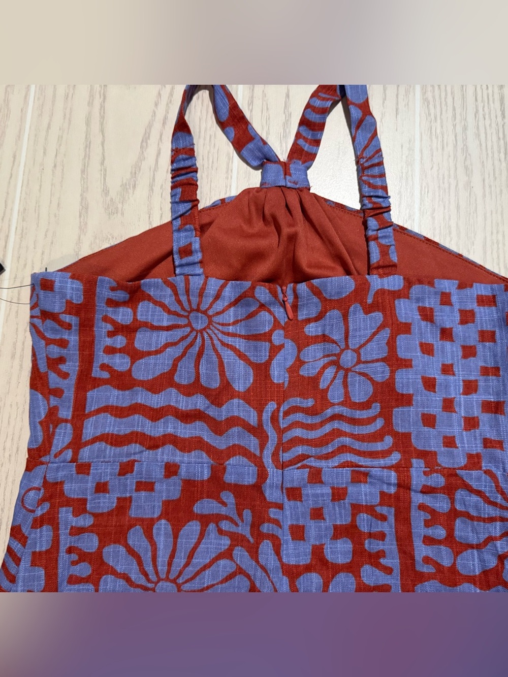 art class Girls L 10/12 Red Orange Blue Floral Halter Dress NWT - Picture 11 of 12